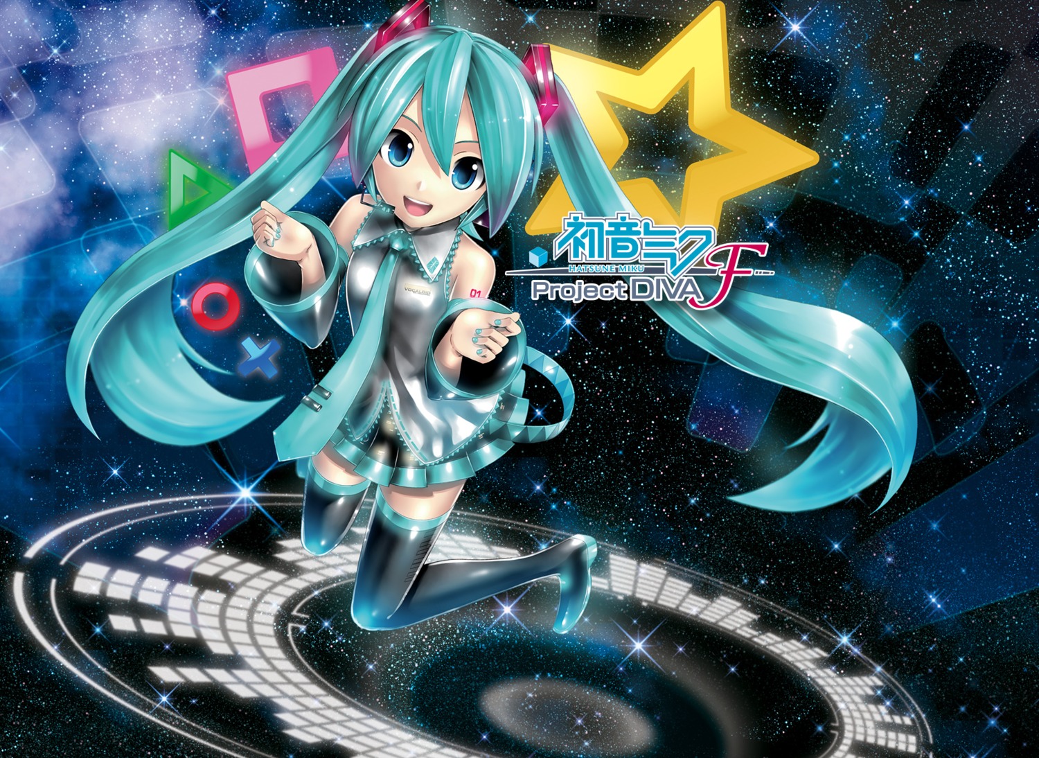 hatsune_miku, kei, kei_garou, project_diva, tattoo, thighhighs, vocaloid