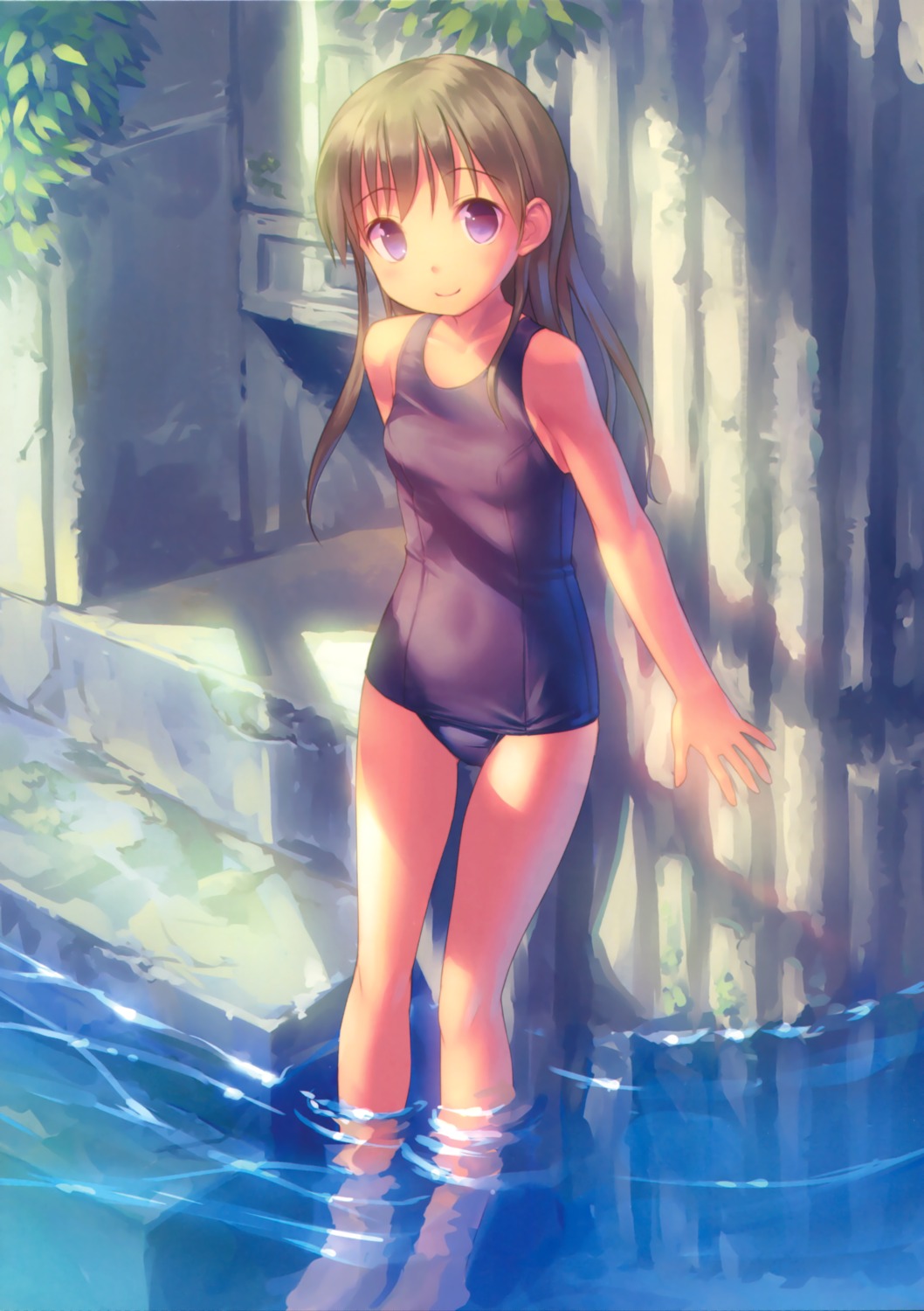 kogemashita, school_swimsuit, swimsuits, takoyaki, wet