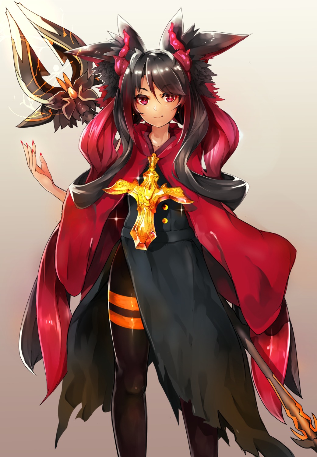 animal_ears, pantyhose, shiratan, weapon