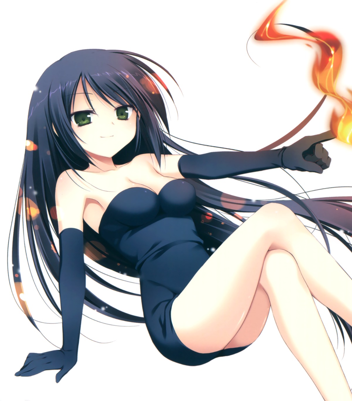 cleavage, dress, juuoumujin_no_fafnir, kili_surtr_muspellzheimr, korie_riko, no_bra