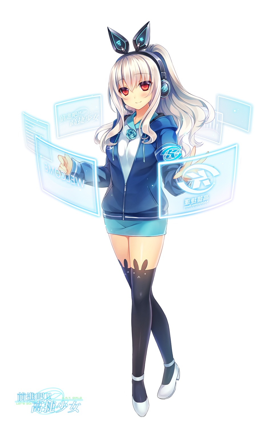 headphones, heels, k.r.t.girls, nana_(k.r.t.girls), riv, thighhighs