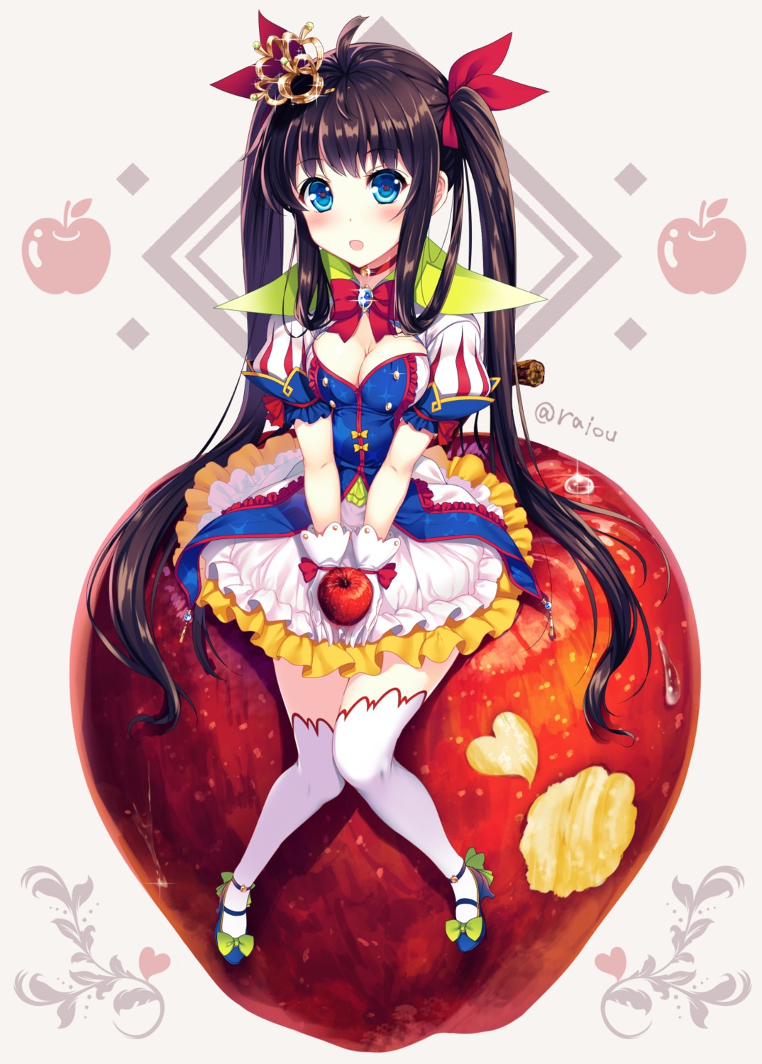 cleavage, heels, raiou, snow_white, thighhighs