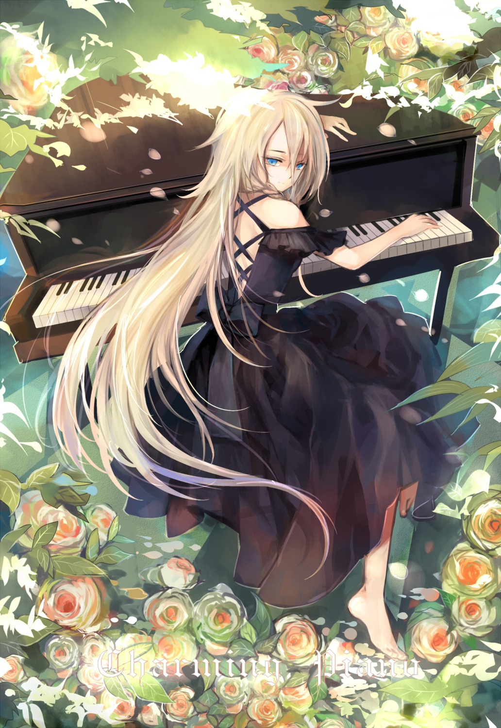 aki_(wishtakeme), dress, ia_(vocaloid), no_bra, vocaloid