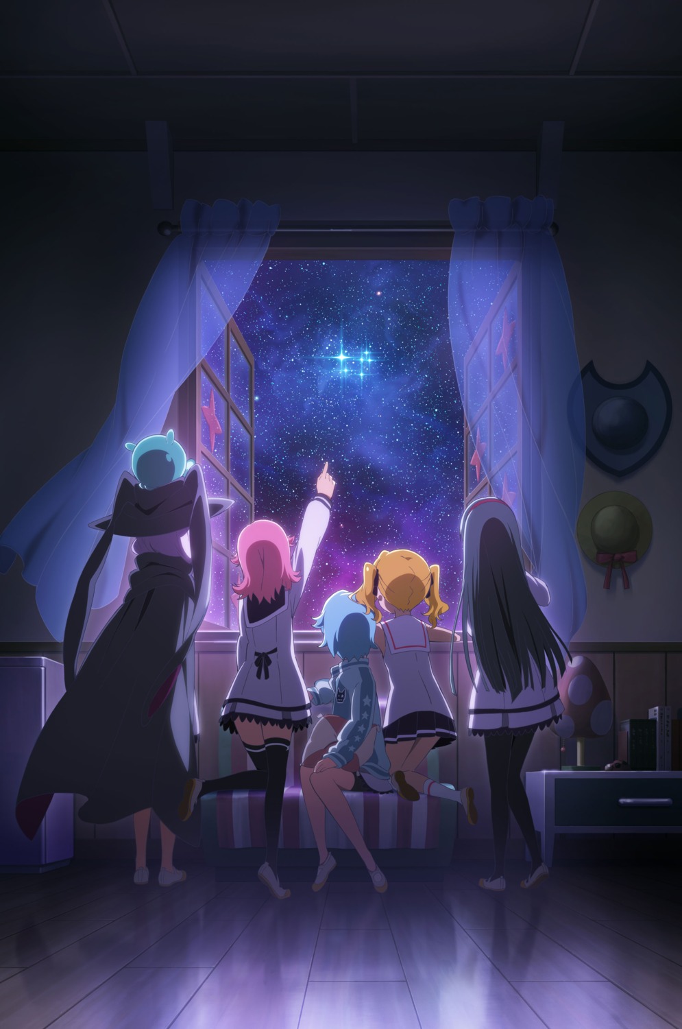 aoi_(houkago_no_pleiades), digital_version, hikaru_(houkago_no_pleiades), houkago_no_pleiades, itsuki_(houkago_no_pleiades), nanako_(houkago_no_pleiades), pantyhose, seifuku