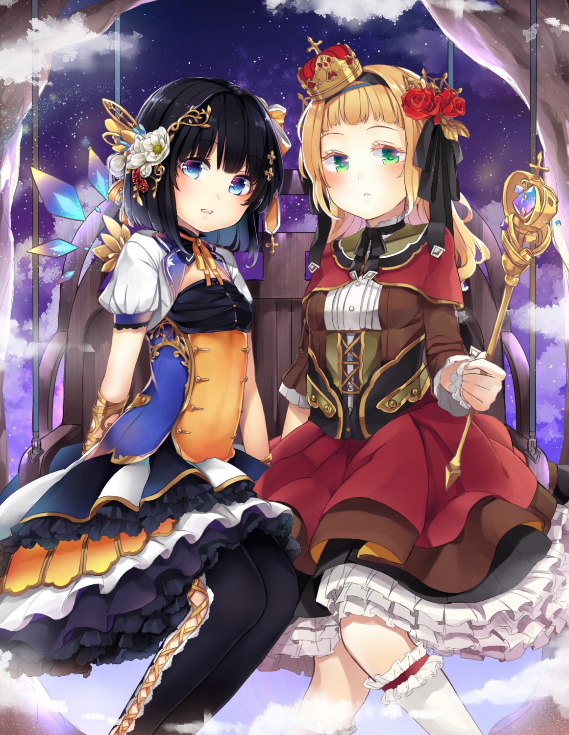 ao_no_neko, dress, pantyhose, weapon