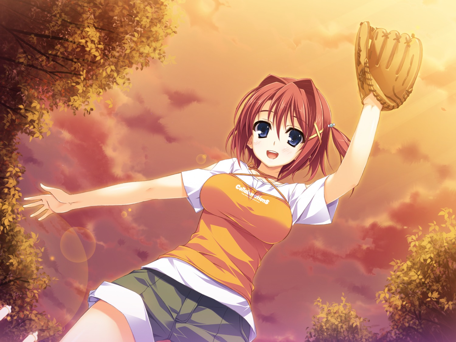akabeisoft2, baseball, game_cg, kourin_no_machi_lavender_no_shoujo, suzuki_haruka, yuuki_hagure