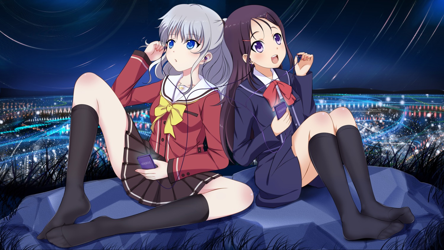 charlotte, edogawakid, otosaka_ayumi, seifuku, tomori_nao, wallpaper