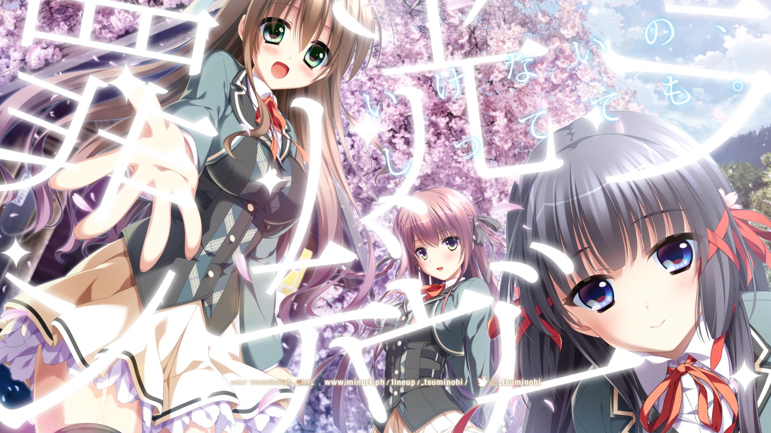 masumi_ai, minori, misono_tsubura, mizuno_sao, sata, seifuku, thighhighs, tsubaki_fuuka