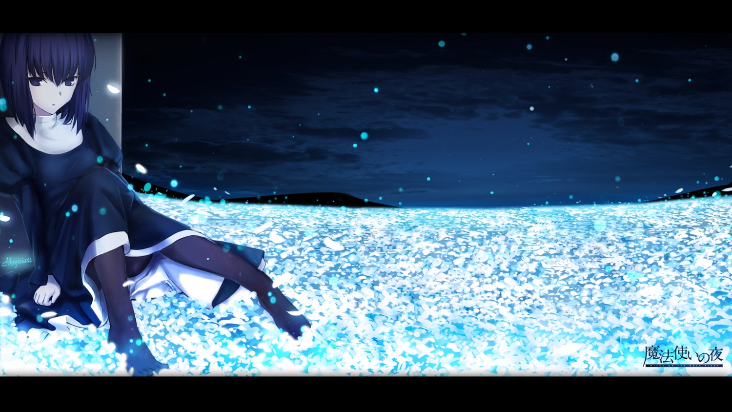 kuonji_alice, landscape, magicians, mahou_tsukai_no_yoru, nun, pantyhose, type-moon, wallpaper