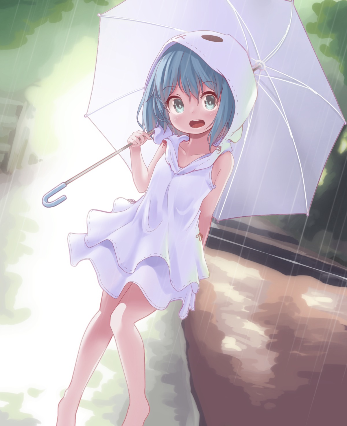 aoi_tori, dress, umbrella