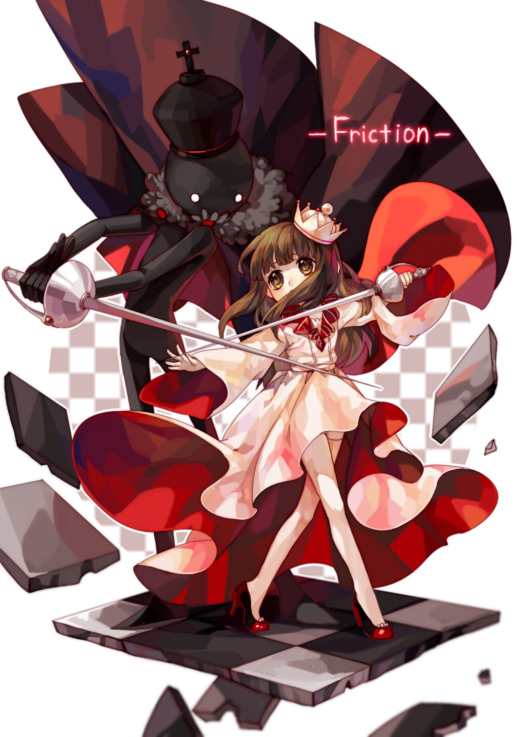 deemo, deemo_(character), dress, harrymiao, heels, little_girl, sword, thighhighs