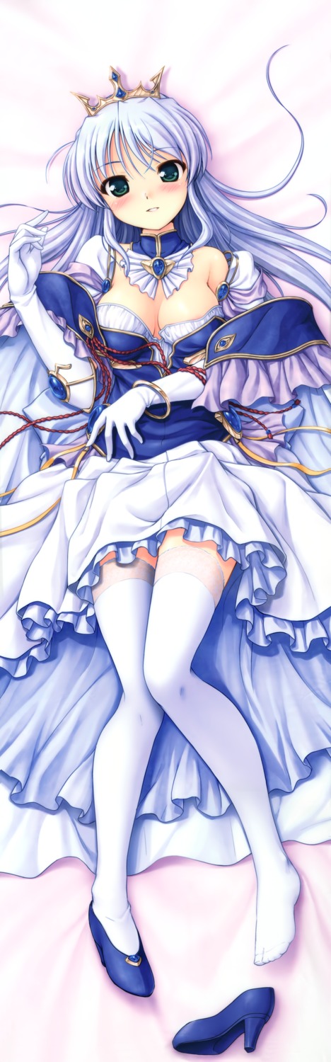 august, bekkankou, cleavage, dakimakura, dress, feena_fam_earthlight, heels, thighhighs, yoake_mae_yori_ruriiro_na