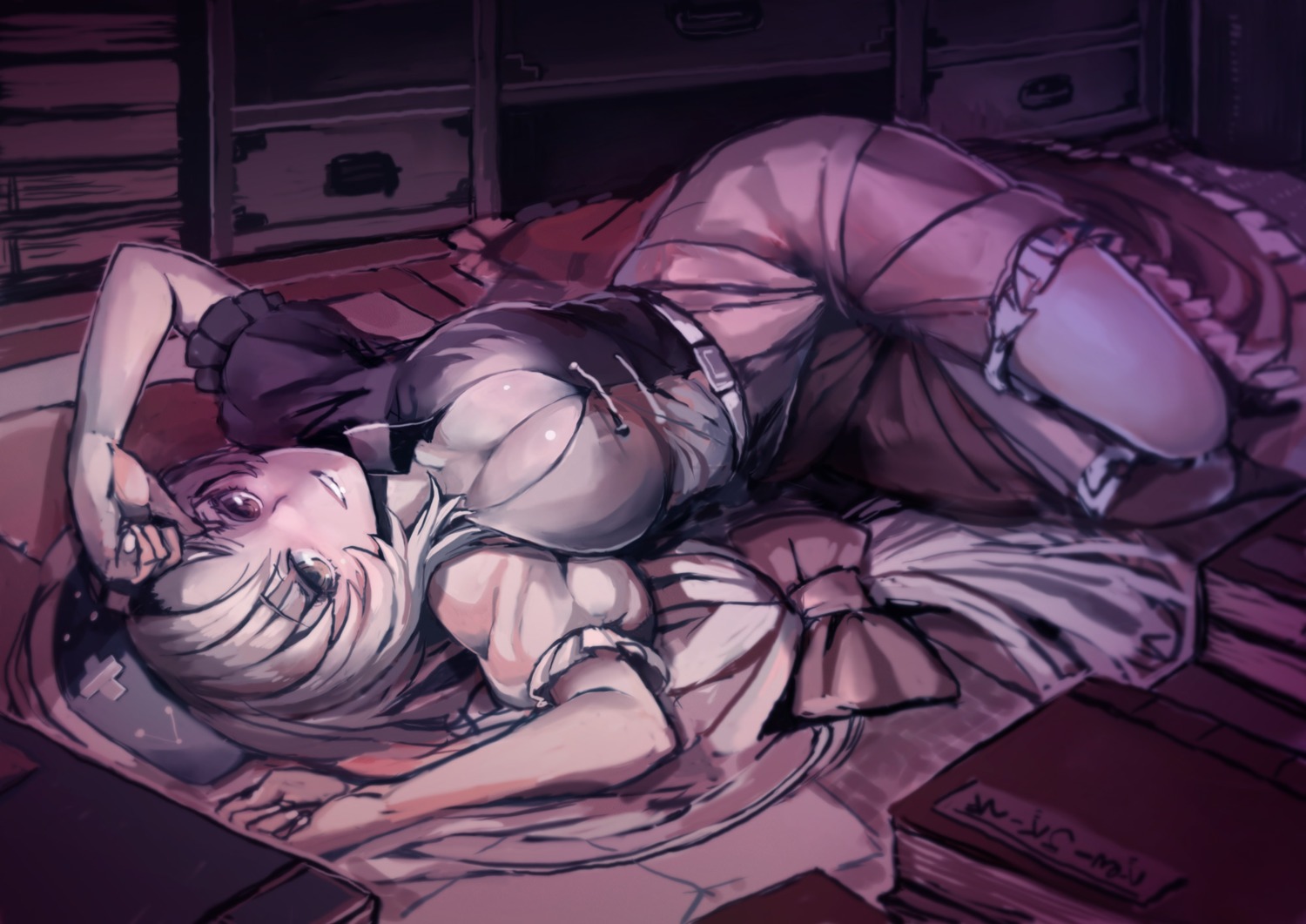 cleavage, kousaku, nurse, touhou, yagokoro_eirin