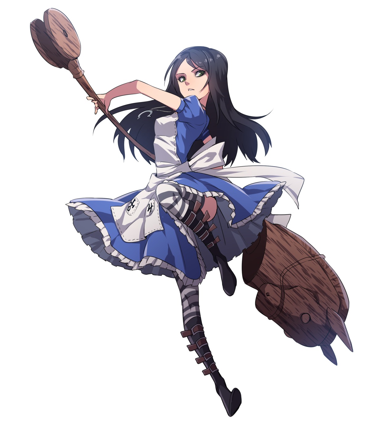 alice:_madness_returns, alice_(alice:_madness_returns), dress, supernew, thighhighs, weapon