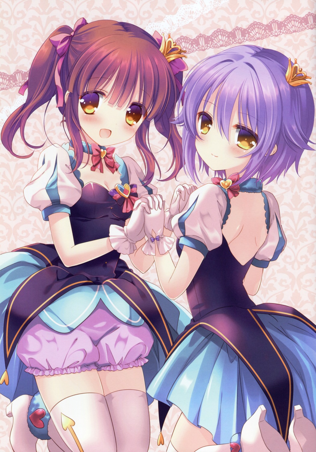 @ism, aono_ribbon, bloomers, cleavage, detexted, heels, koshimizu_sachiko, ogata_chieri, the_idolm@ster, the_idolm@ster_cinderella_girls, thighhighs