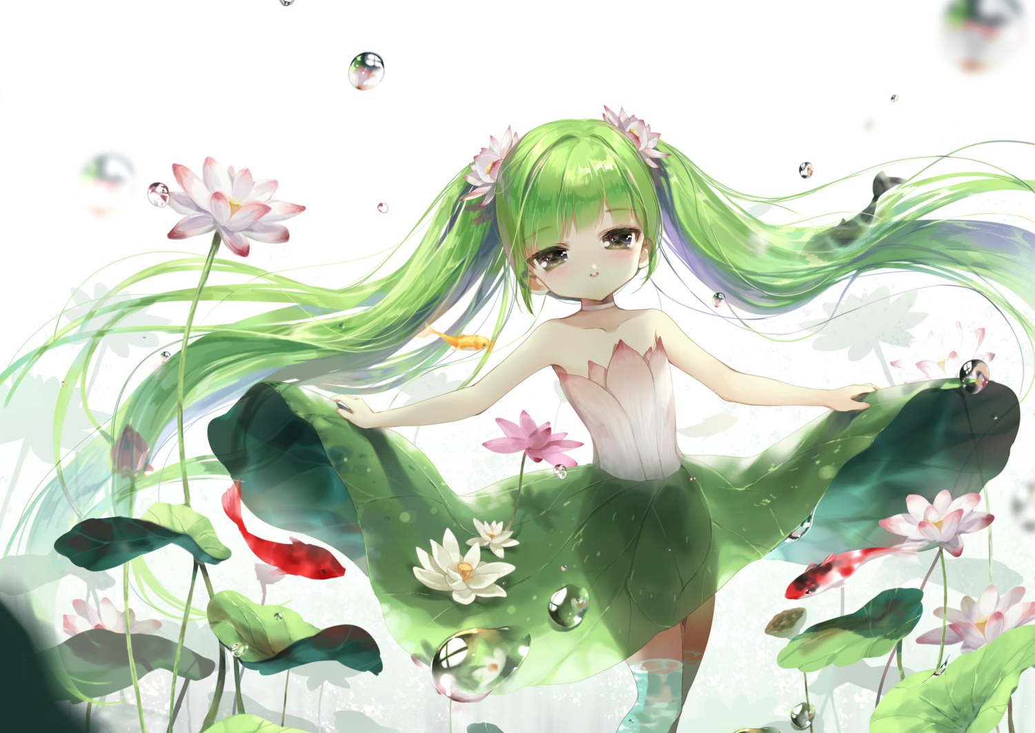 dress, hatsune_miku, see_through, siloteddy, vocaloid
