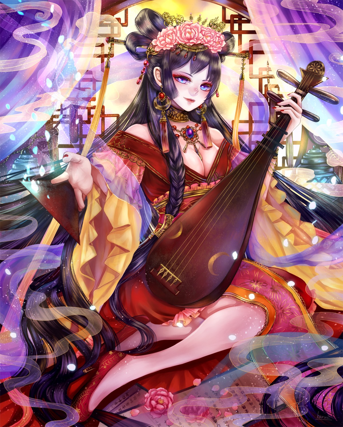 asian_clothes, cleavage, haruci, sangokushi_taisen