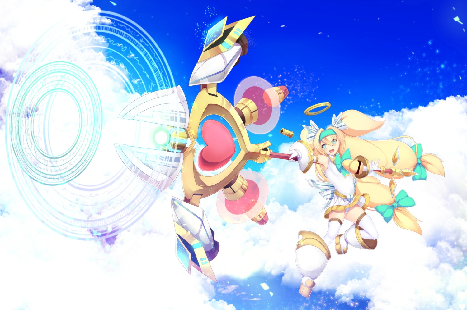 aliasing, blazblue, daiaru, pantsu, platinum_the_trinity, thighhighs, weapon