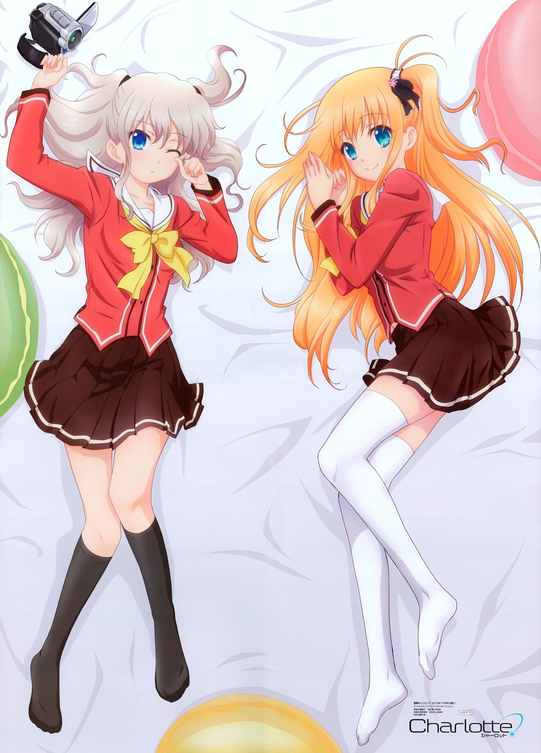 charlotte, nishimori_yusa, satou_youko, seifuku, thighhighs, tomori_nao