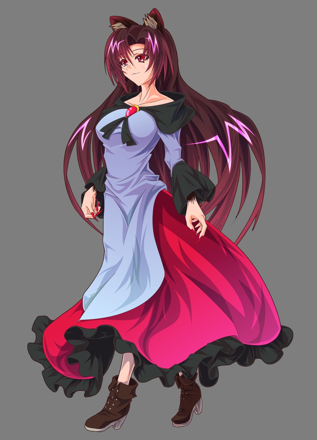 animal_ears, dress, heels, imaizumi_kagerou, tail, touhou, transparent_png, zephid