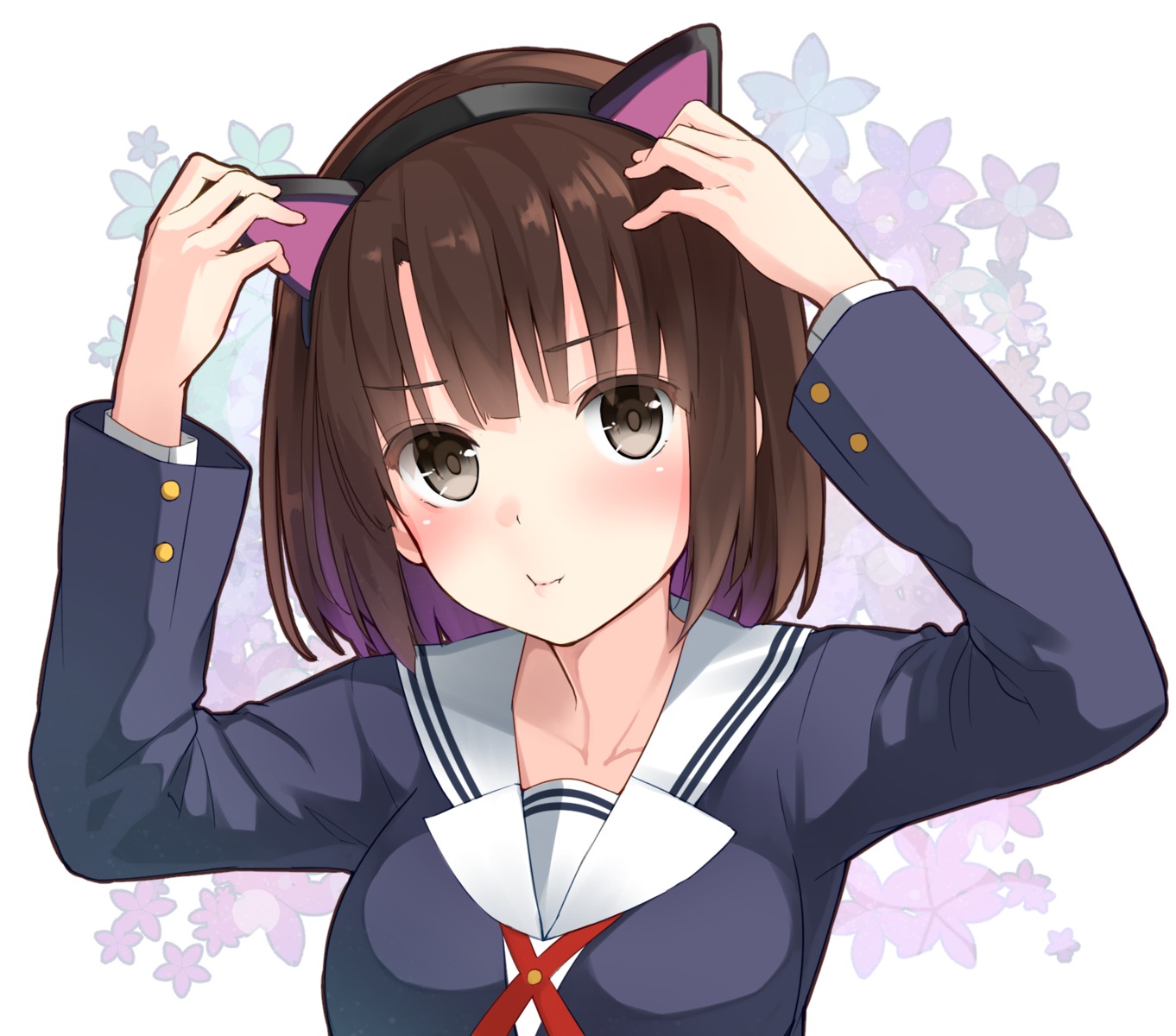 animal_ears, katou_megumi, musk_tiger, saenai_heroine_no_sodatekata, seifuku