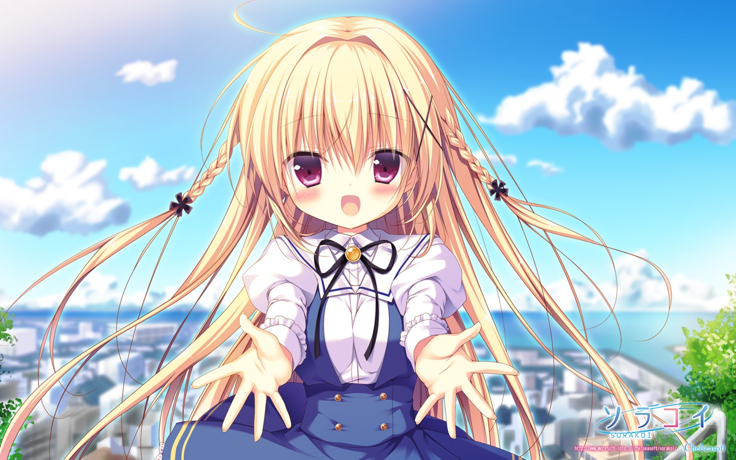 chelseasoft, miyasaka_miyu, seifuku, sora_(sorakoi), sorakoi, wallpaper