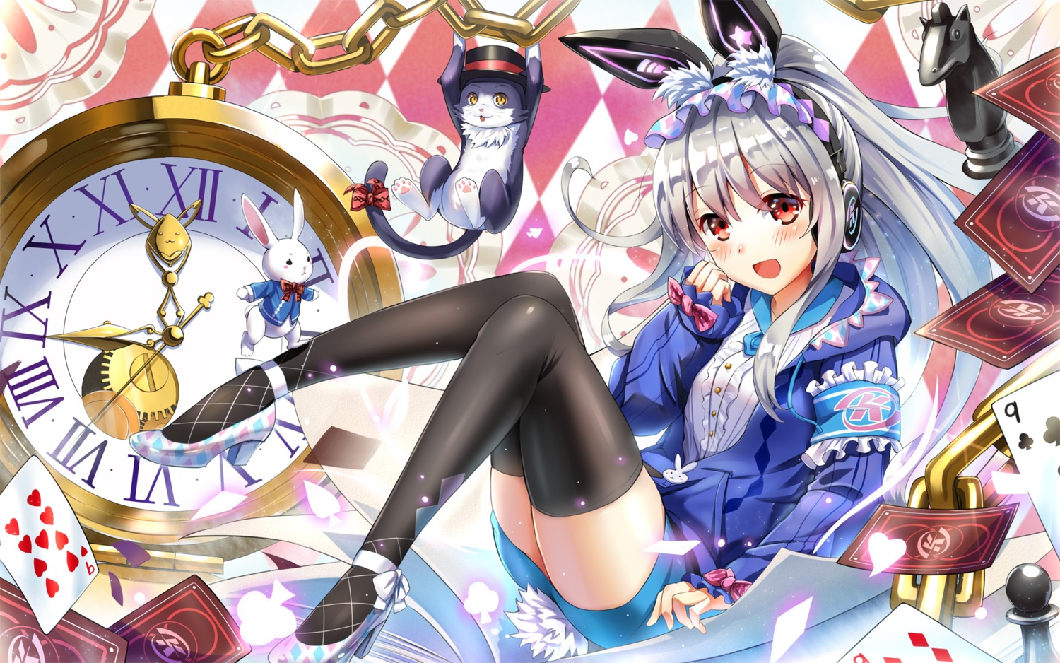 animal_ears, heels, himoata, k.r.t.girls, nana_(k.r.t.girls), neko, thighhighs, wallpaper