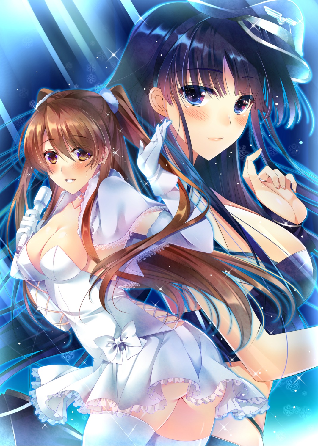 ass, cleavage, hannpenn2, no_bra, nopan, ogiso_setsuna, see_through, thighhighs