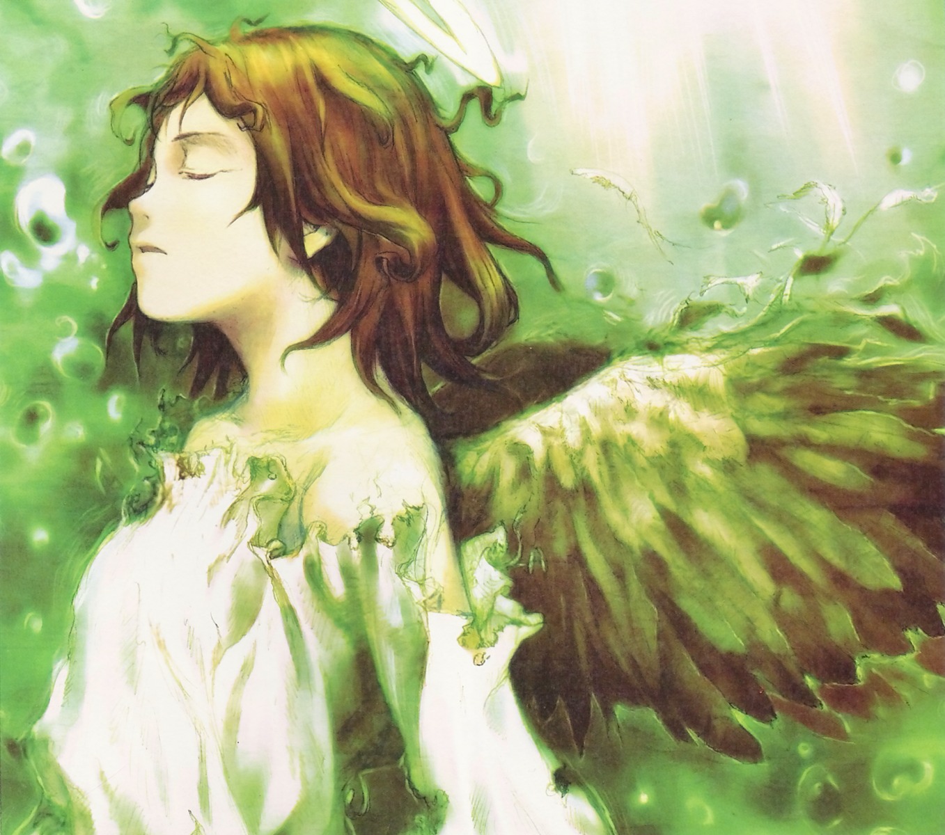 abe_yoshitoshi, haibane_renmei, rakka, wings