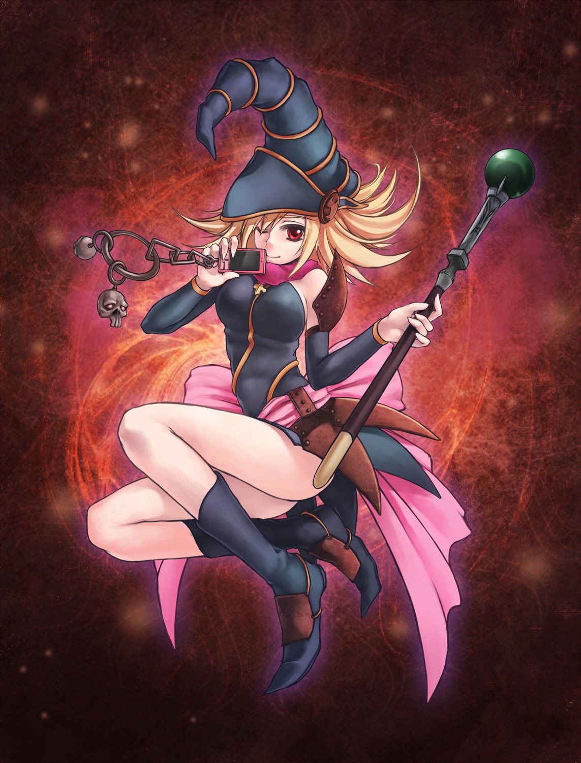 dress, gagaga_girl, nopan, rotix, weapon, witch, yugioh, yugioh_zexal
