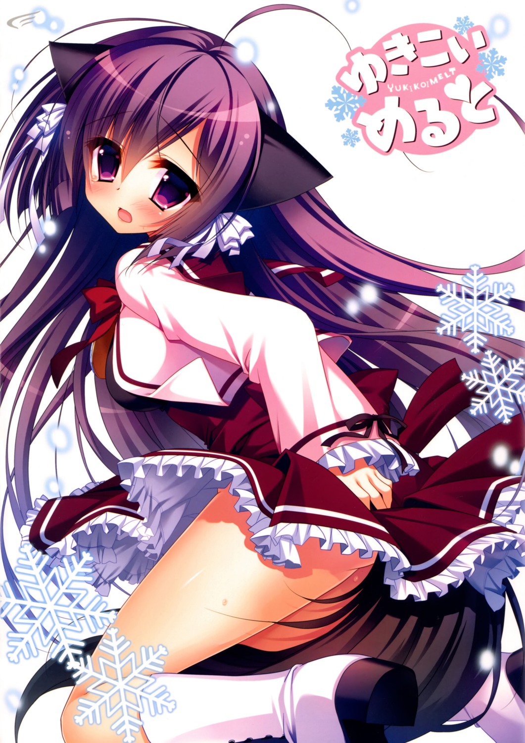 animal_ears, ass, front_wing, heels, himeguri_taruhi, nanaca_mai, nekomimi, nopan, seifuku, yukikoi_melt
