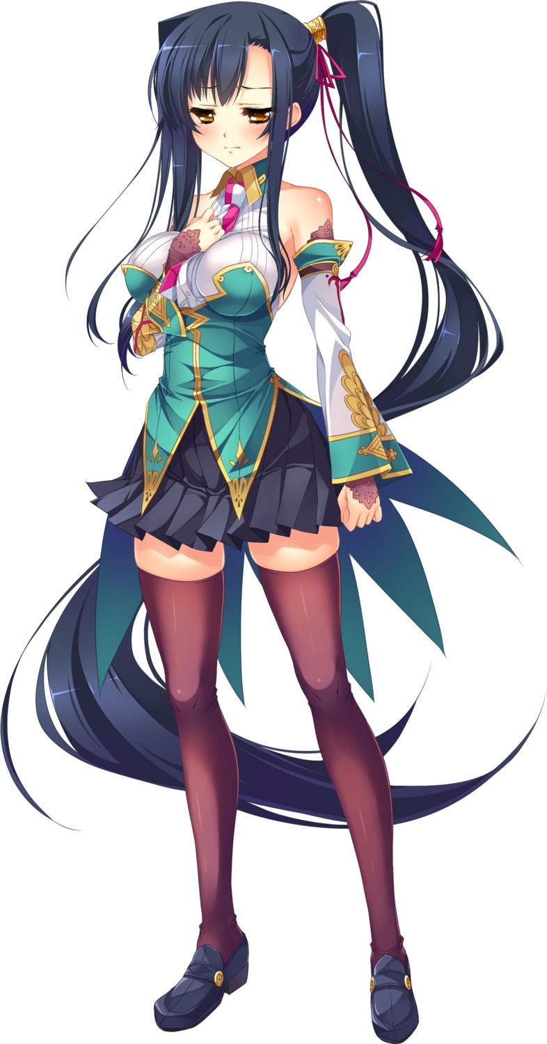 heels, kanu, koihime_musou, no_bra, thighhighs