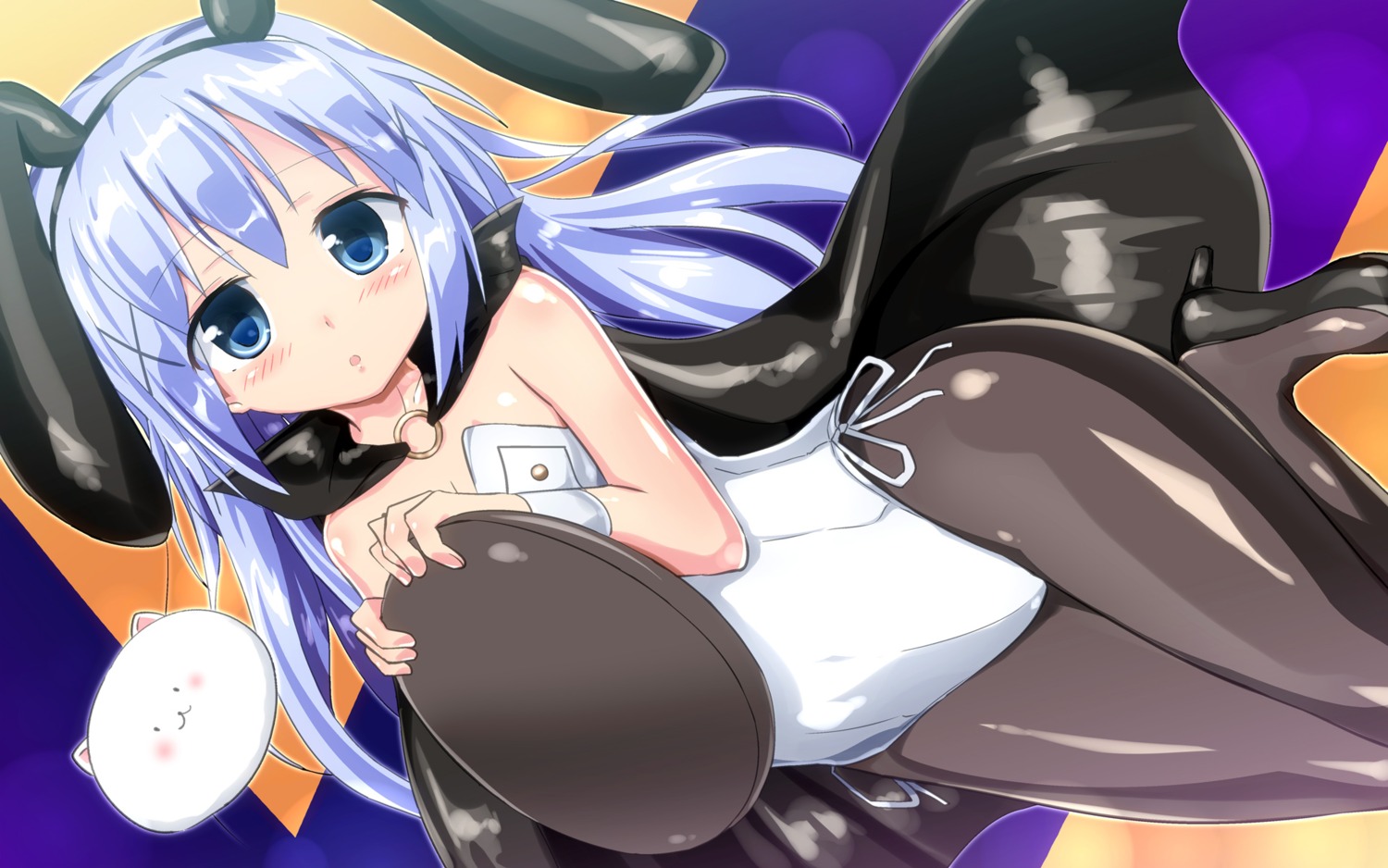 animal_ears, bunny_ears, bunny_girl, gochuumon_wa_usagi_desu_ka?, heels, kafuu_chino, naka_(cheeseyeast), pantyhose, tippy_(gochiusa)