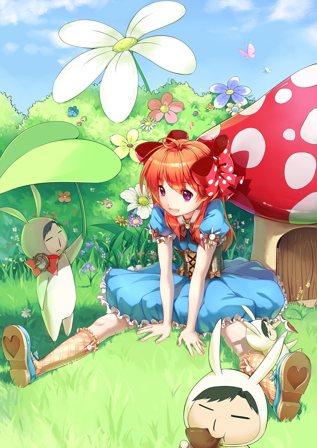 alice_in_wonderland, dress, gekkan_shoujo_nozaki-kun, hmniao, nozaki_umetarou, sakura_chiyo