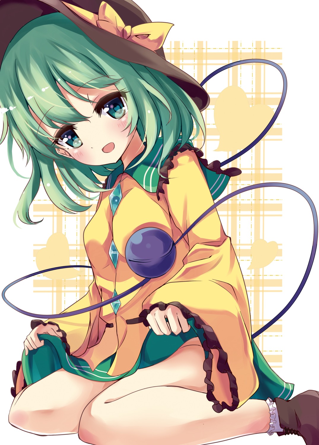 komeiji_koishi, skirt_lift, soramuko, touhou