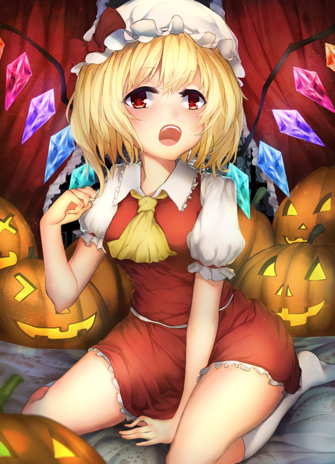 flandre_scarlet, halloween, rokukatamari, touhou, wings