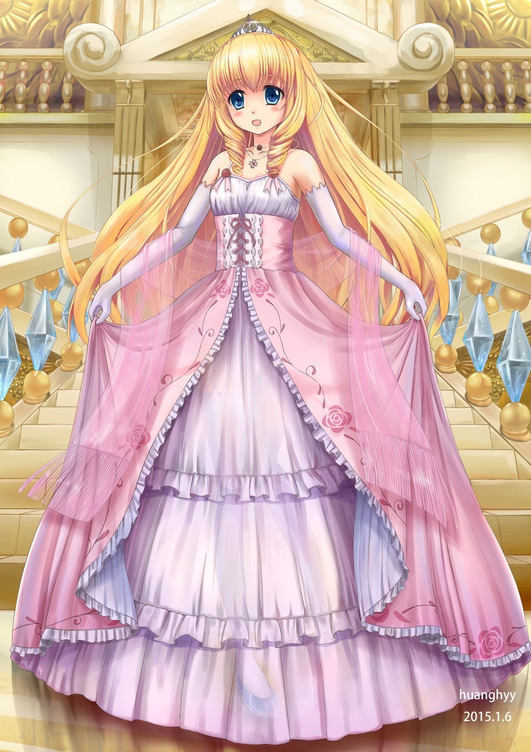 amagi_brilliant_park, dress, huanghyy, latifah_fleuranza, see_through, skirt_lift, thighhighs