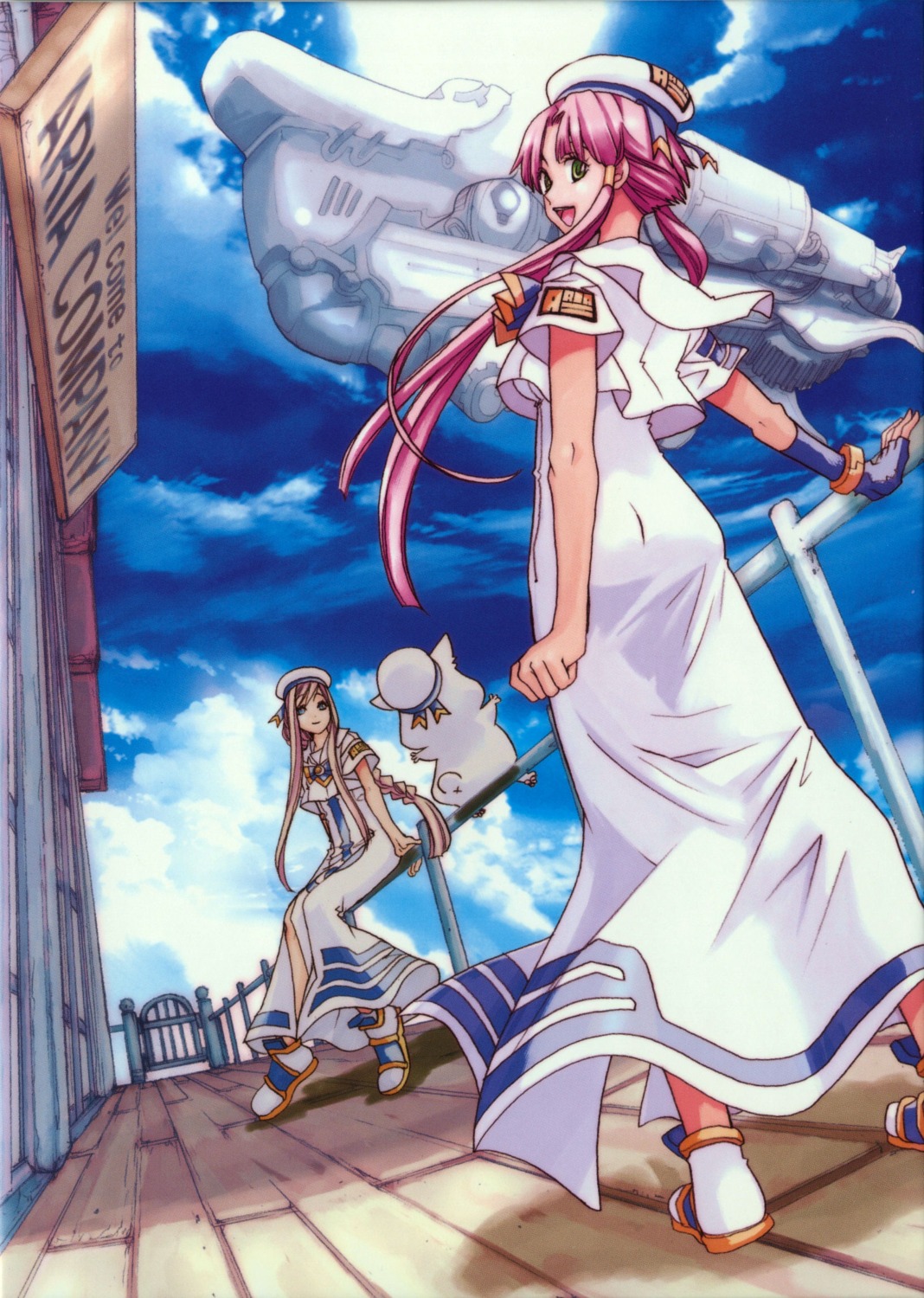 alicia_florence, amano_kozue, aria, aria_the_origination, mizunashi_akari, president_aria, screening