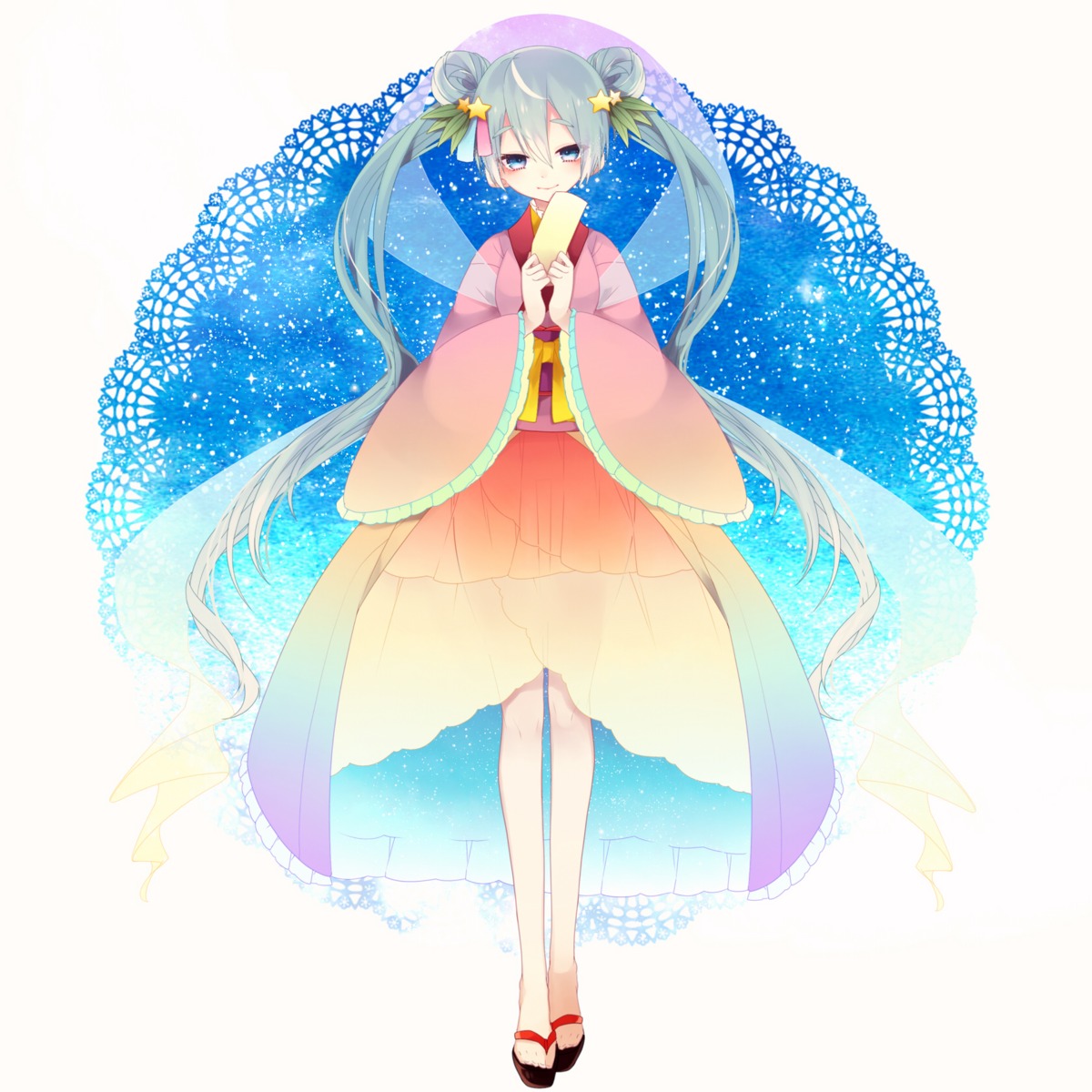 asian_clothes, chuushuu_meigetsu_miku, hatsune_miku, ponita, vocaloid
