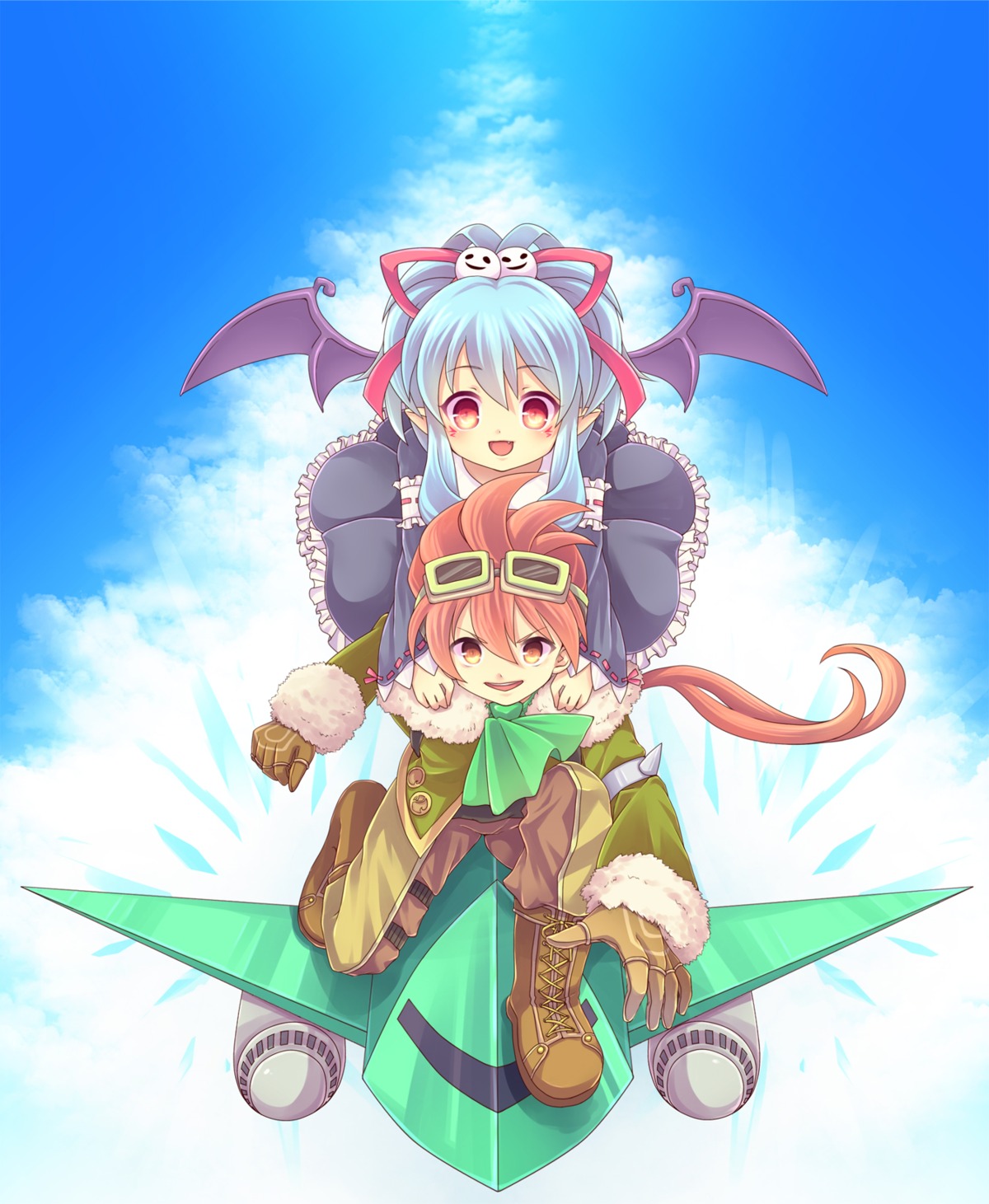 alwen_de_moonbria, dress, ragna_valentine, wings, zwei_(game), zwei_ii
