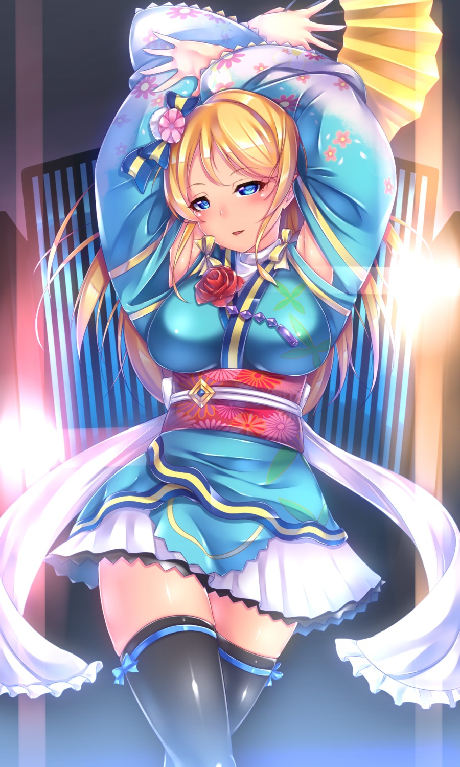 ayase_eli, gacchu, lolita_fashion, love_live!, love_live!_(series), thighhighs, wa_lolita