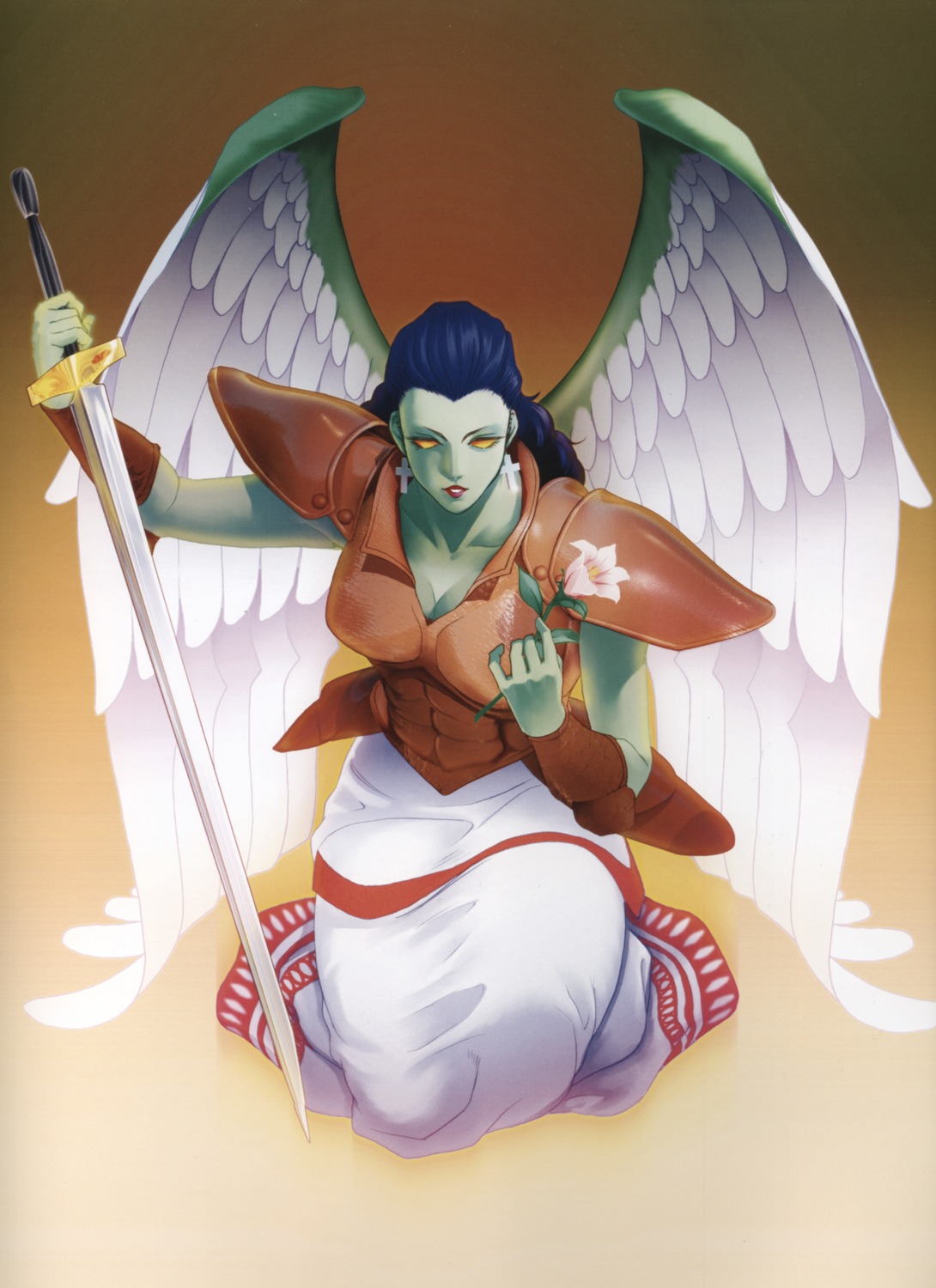 angel, gabriel_(megaten), megaten, sword, tagme, wings