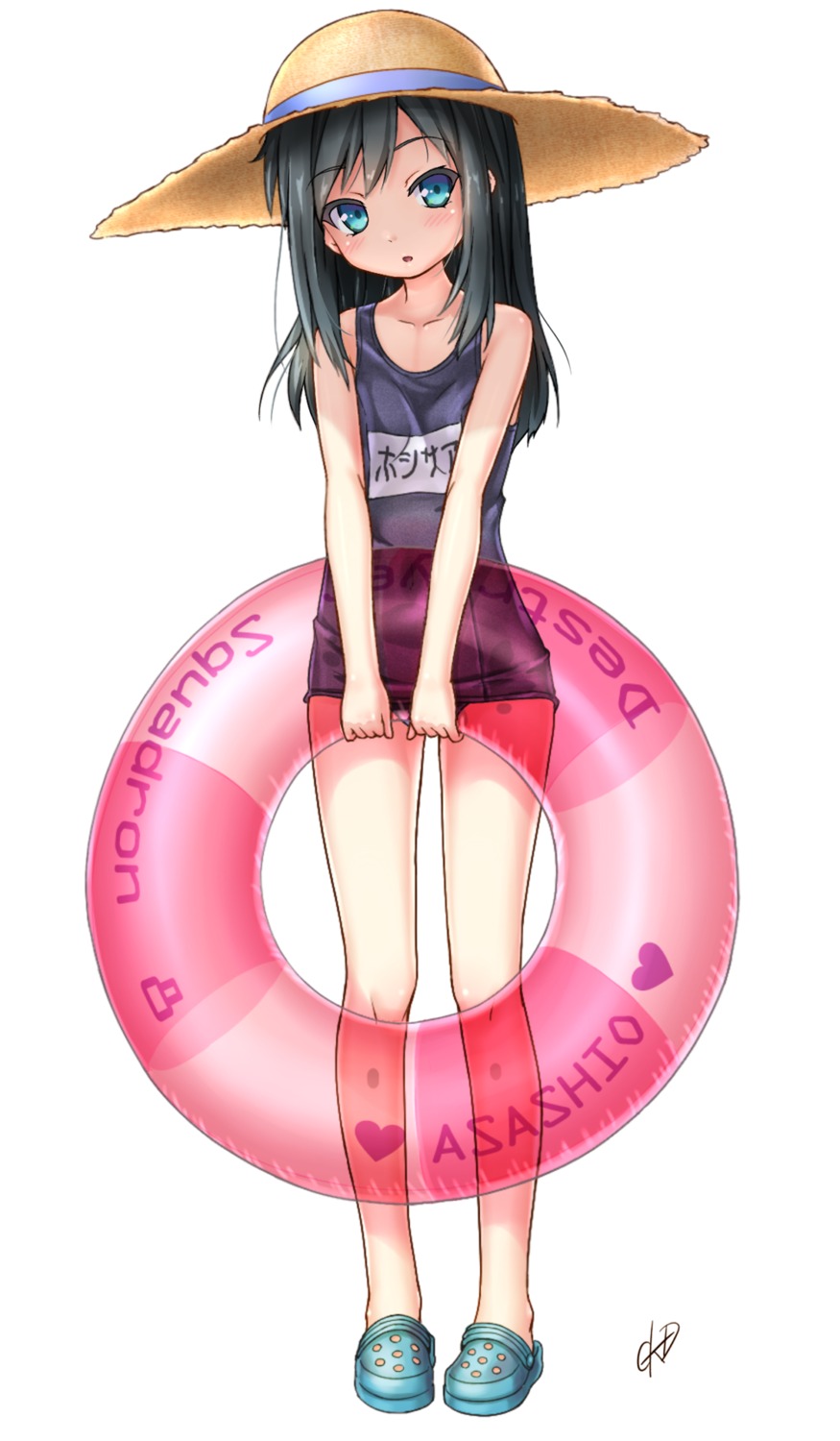asashio_(kancolle), gotou_hisashi, kantai_collection, school_swimsuit, swimsuits