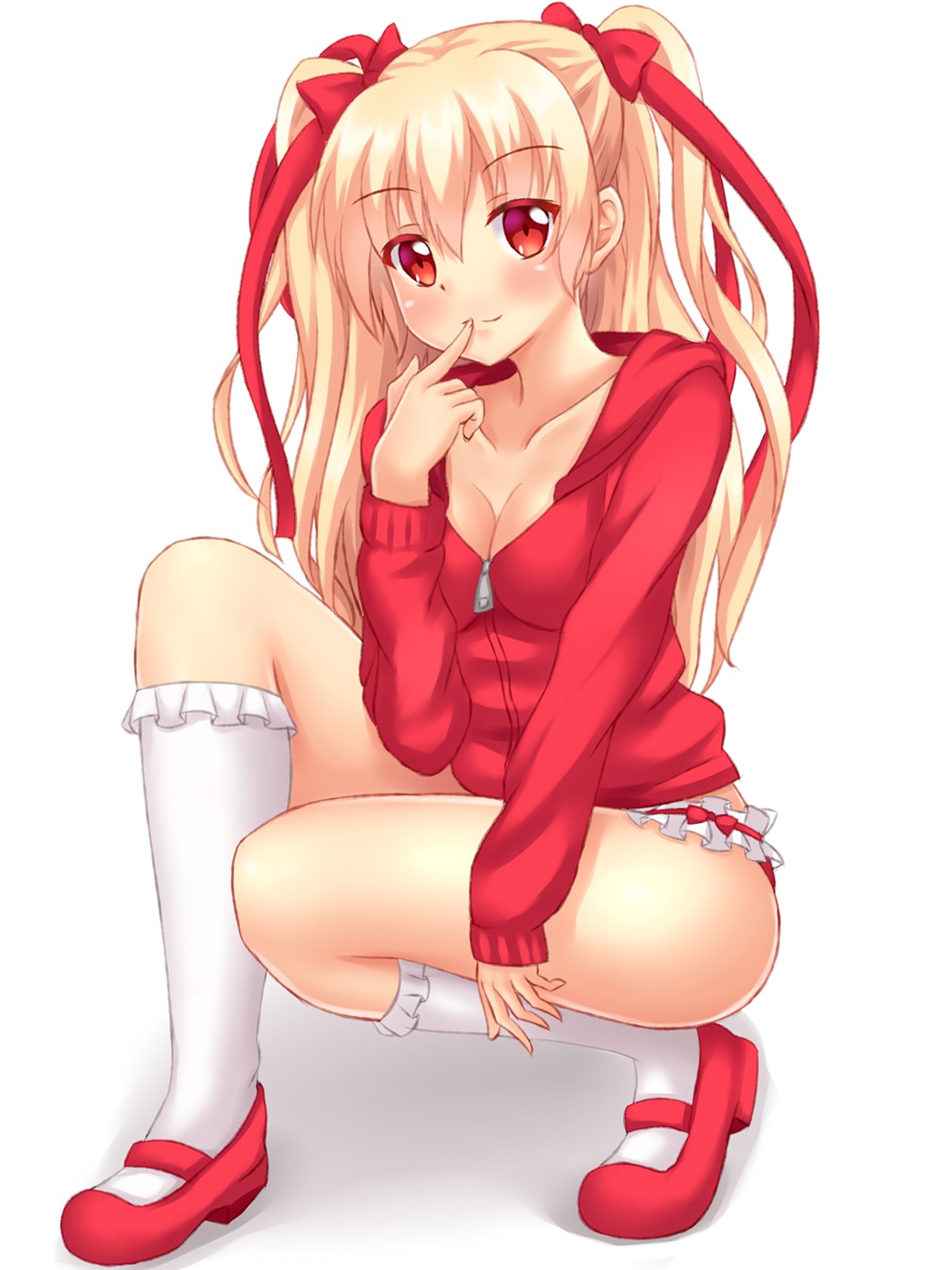 cleavage, fast-runner-2024, hidan_no_aria, mine_riko, open_shirt, pantsu