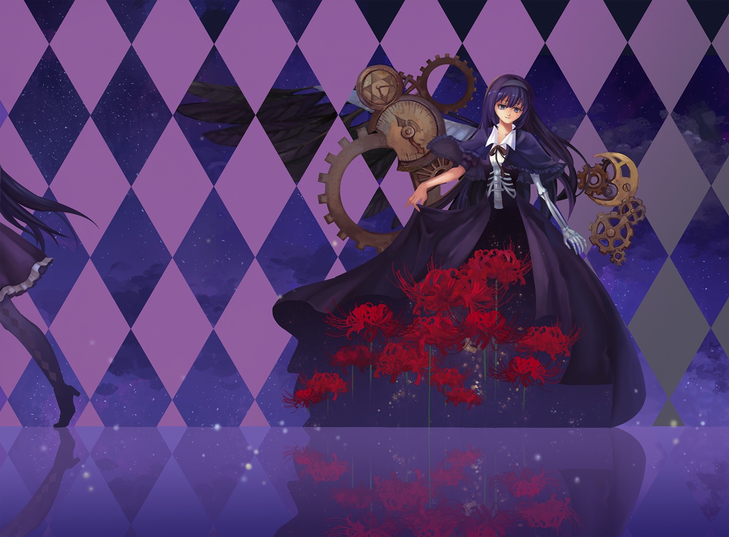 akemi_homura, dress, heels, mahou_shoujo_madoka_magica, nataku39, wings