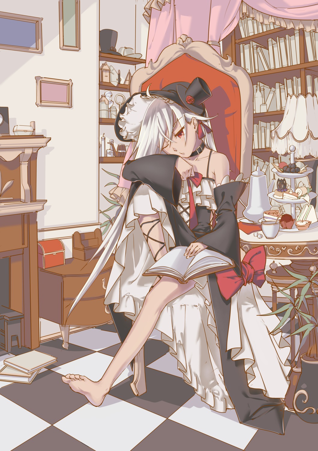 dress, feet, gothic_lolita, ling_luo_xi_yang, lolita_fashion