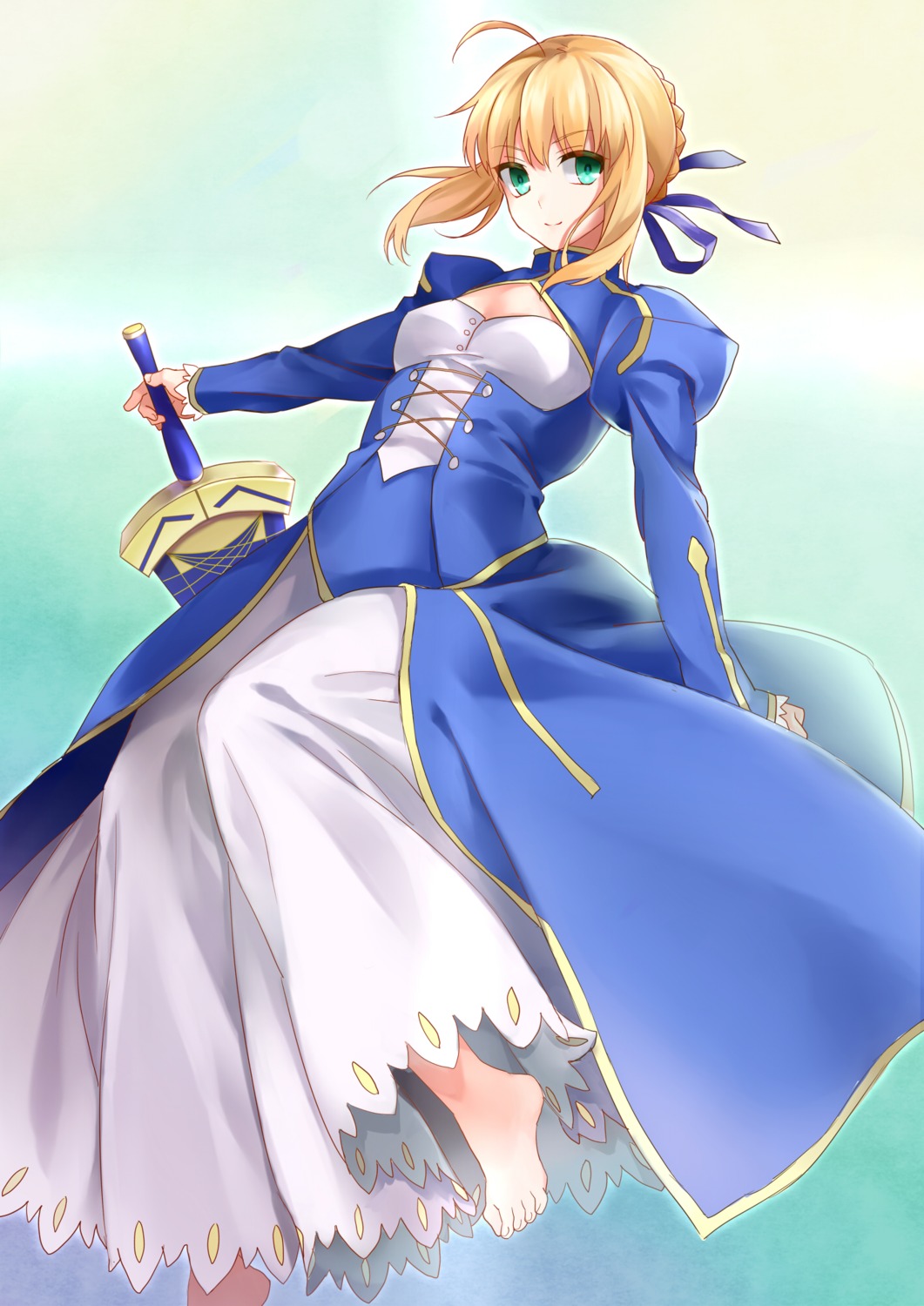 artoria_pendragon_(fate), dress, fate/stay_night, ha84no, sword