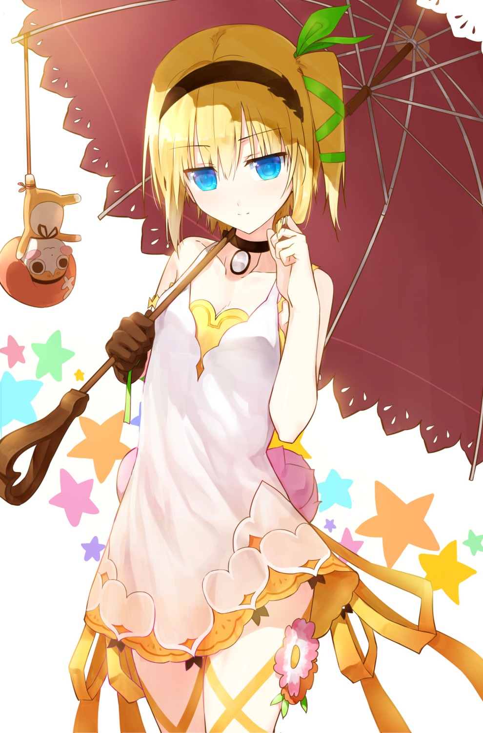 akitaka_akita, cleavage, dress, edna, tales_of, tales_of_zestiria, umbrella