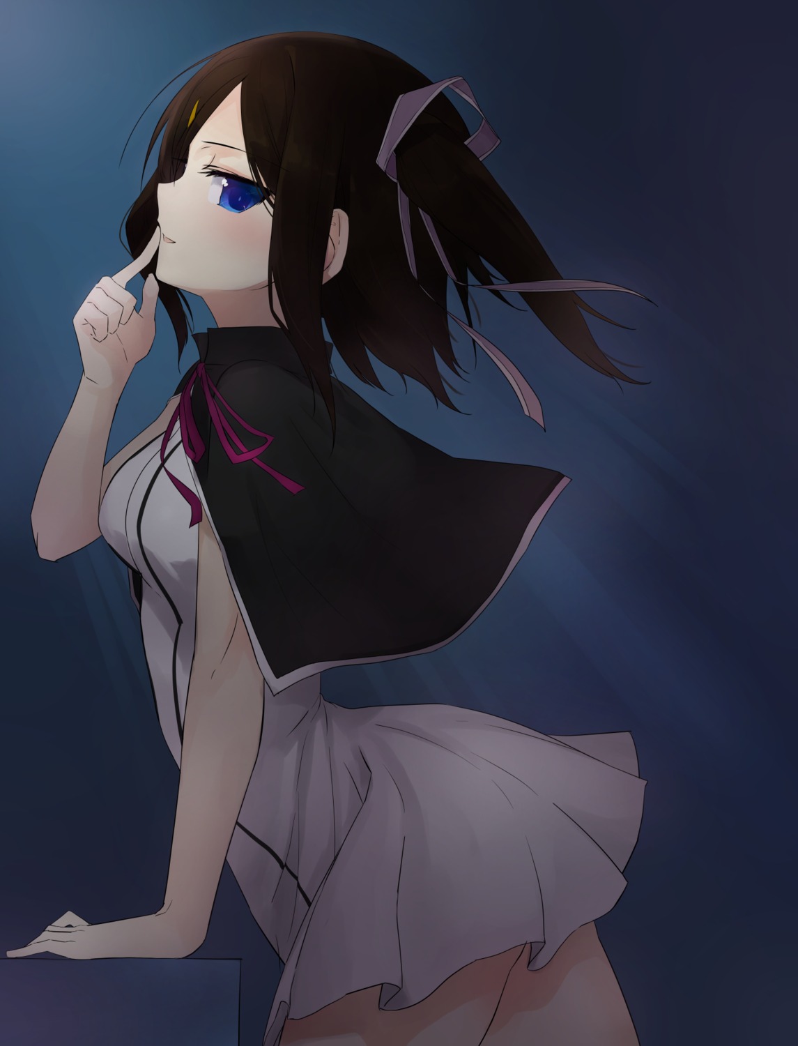 akitaka_akita, dress, gokukoku_no_brynhildr, nopan, wakabayashi_hatsuna