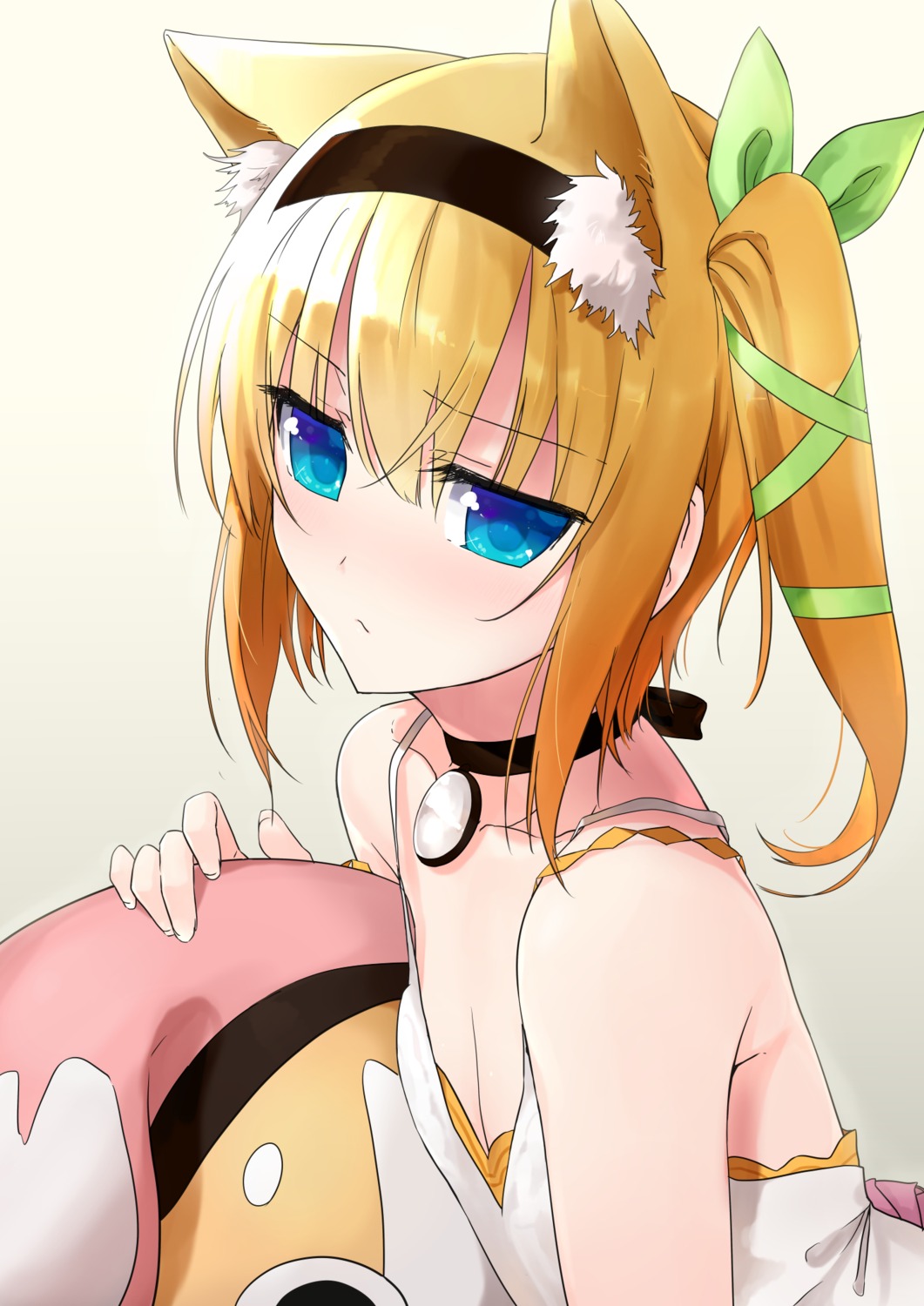akitaka_akita, animal_ears, cleavage, dress, edna, nekomimi, normin, tales_of, tales_of_zestiria